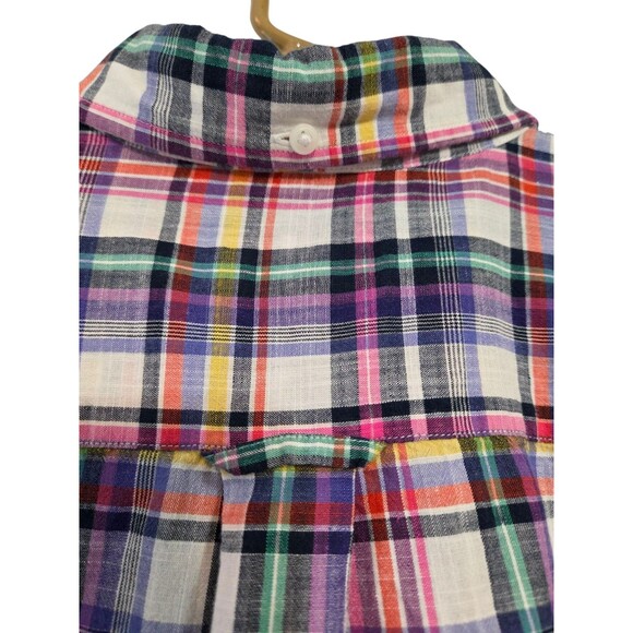 Brooks Brothers Button Down Shirt Men's XL Plaid 100% Cotton Short Sleeve E20.4 - Picture 4 of 12